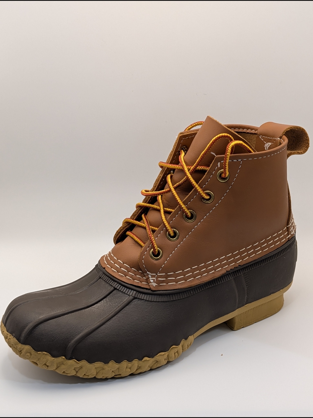 L.L Bean Bean Boots Women's Waterproof Leather Ankle Rain Boot Brown Laces -up